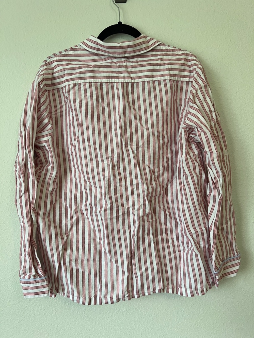 J.Crew Long-sleeve pajama pant set in striped linen-cotton blend - Picture 3 of 6